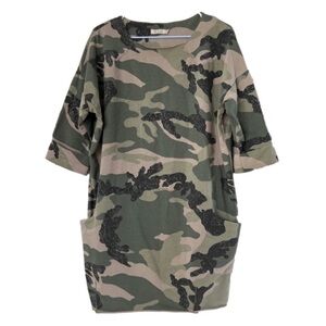 Army sparkly shirt. Has pockets